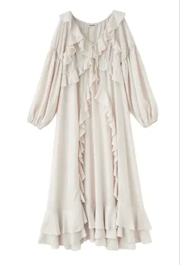 COCODEAL 프릴 롱 원피스