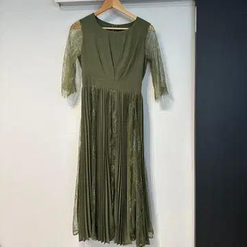 올리브 그린 파티 드레스 포멀 드레스 M