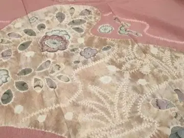 호몬기 츠지가하나 쥐색 순수 실크 일품 새상품급