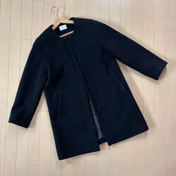 [ 대특가 ] 쉽스 에니 베이직 노카라 코트 블랙