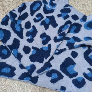 ZARA 레오파드 무늬 니트 스웨터 M