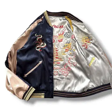 테일러 토요 스카잔 요코타 자수 리버서블 L 네이비 x 실버