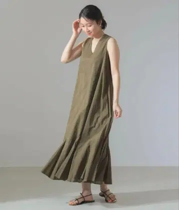 MARIHA 마리하 여름의 달 그림자 드레스 올리브 카키