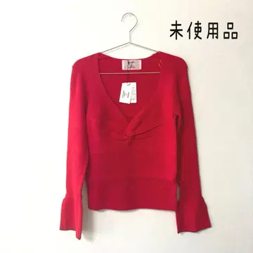 atmos pink 프론트 크로스 플레어 슬리브 니트 미사용품