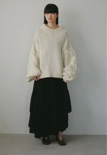 CASA FLINE 아이콘의 티어드 비대칭 스커트