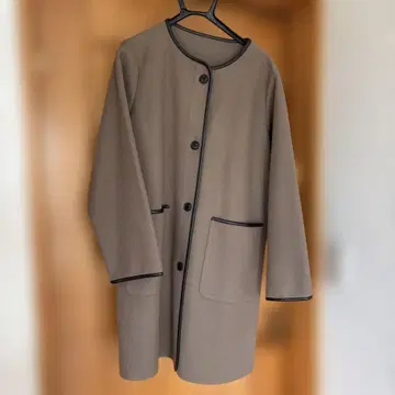 미사용 글로벌 워크 가벼운 스트레치 파이핑 코트 L