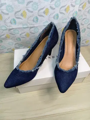RANDA 란다 데님 펌프스 스틸레토 23.5cm (B-91)