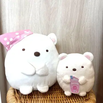 [소리가 나는] 스미코구라시 시로쿠마 봉제 인형 2체 세트