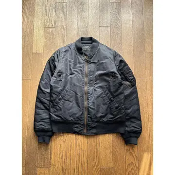 현 HYKE green x ALPHA 콜라보 MA-1 밀리터리 자켓