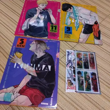 하이큐!! 최강 점프 클리어 파일 3개 세트 책갈피 카드