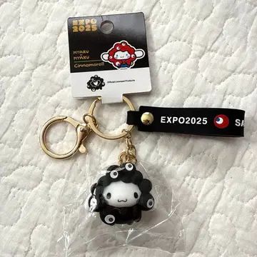 미개봉 산리오 [ 시나모롤 흑미야미야 입체 마스코트 스트랩 ] 흑백