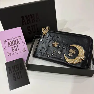 [ 레어 ] ANNA SUI 문스타 코인 케이스 지갑 가죽