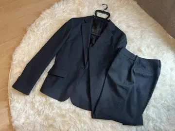 블랙 수트 셋업 싱글 버튼