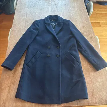 ZARA trf_outerwear 네이비 더블 브레스트 코트