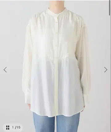 새상품급 SLOBE IENA 밴드 카라 셔츠 블라우스