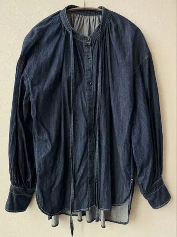 MACHATT 마차트 데님 셔츠 리본 포함