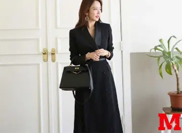 어반 시크 트렌드 원피스 코트 블랙 M 사이즈