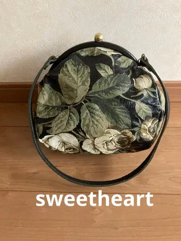 sweetheart 가마구치 백 빈티지 스카프 영국제