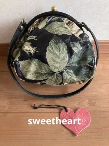 sweetheart 가마구치 백 빈티지 스카프 영국제