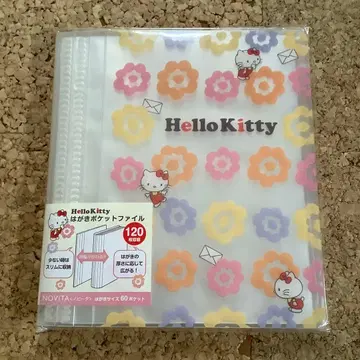 헬로키티 꽃무늬 엽서 포켓 파일 60포켓