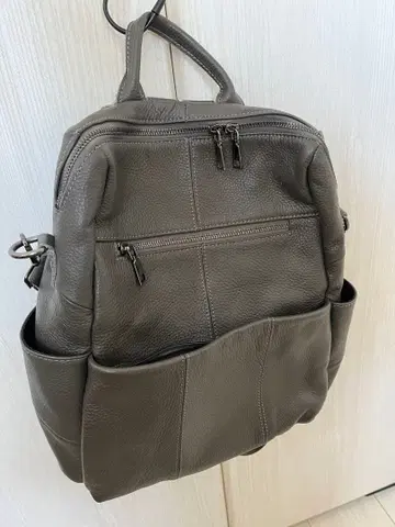 그레이 가죽 3way 백팩
