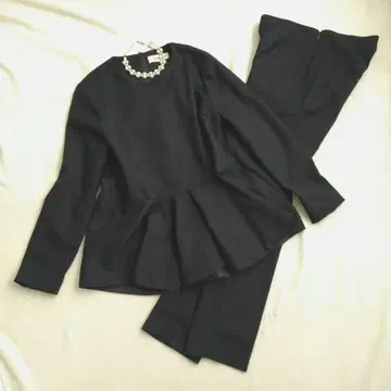 미라 오웬 페플럼 셋업 네이비 졸업식 수트 셋업 s