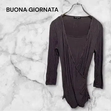 보나 조르나타 다크 그레이 긴팔 셔츠 블라우스 신축성 앙상블풍 M