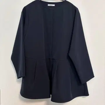 케유카 [스고나노 발수] 페플럼 자켓 네이비