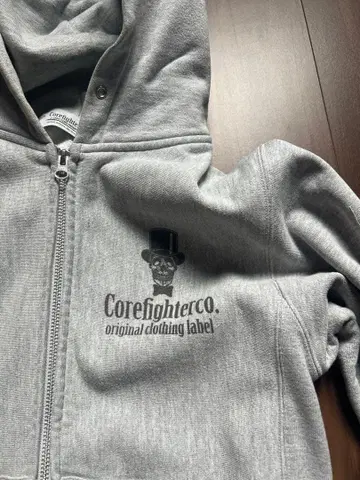 코어 파이터 그레이 후드티 후디 M
