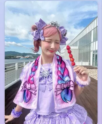 시나코 머플러풍 유니콘 하트 디자인 타월 파티 몰 투어