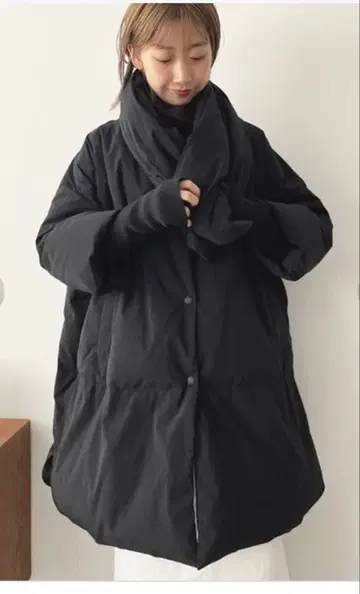 plage [RIAM] 블랙 다운 코트 38