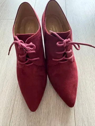 nano universe 여성용 펌프스 스웨이드 하이힐 빨간색