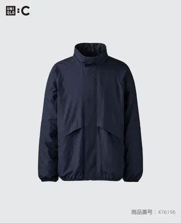 유니클로C 라이트웨이트 스탠드 블루종 네이비 S