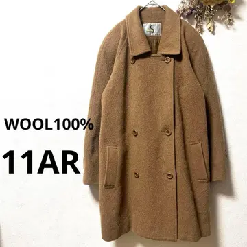 삼삼 패션 하우스 울 100% 카라 부착 코트 일본제 11AR