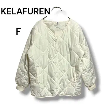 [ 미사용 택 ] 초경량 KELAFUREN 퀼팅 노카라 자켓 F