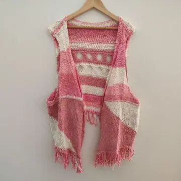 1점 니트 베스트 프린지 니트 베스트