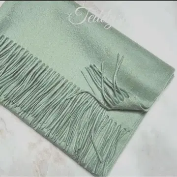 최고급 캐시미어 100% 대형 스톨 스모키 민트