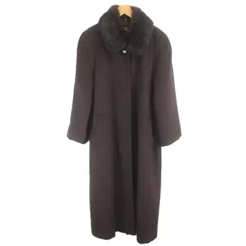 Hisense 울 캐시미어 히요쿠 롱 코트 구제 의류 L 브라운