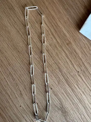 I'M OK 페이퍼 클립 체인 목걸이 새상품급