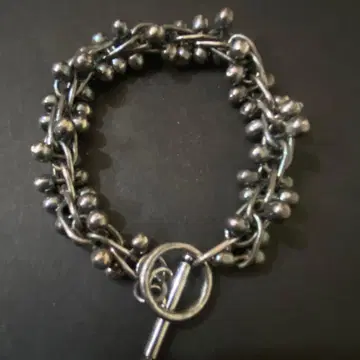 Vintage 멕시코 실버 펄 DNA 링크 팔찌