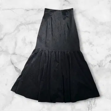 리젝시 머메이드 롱 스커트 코듀로이 F 블랙 블랙 고급스러운