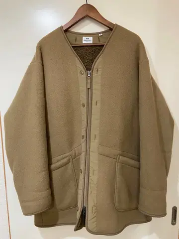 UNIQLO Engineered Garments 플리스 노카라 코트