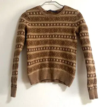 랄프 로렌 노르딕 무늬 캐시미어 혼방 스웨터