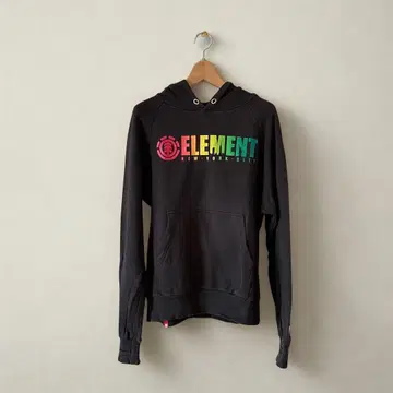 후드 부착 후드티 엘리먼트 블랙 로고 스노우보드 프론트 프린트