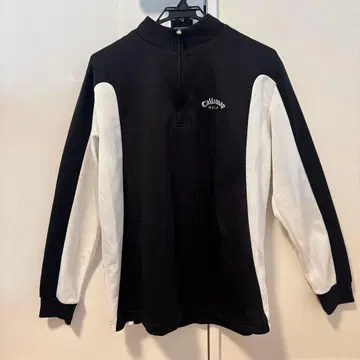 새상품급 Callaway L 하프 지퍼 긴팔 골프 캘러웨이 블랙
