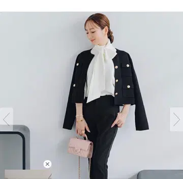 Urs 골드 단추 니트 가디건 자켓 블랙