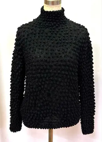 빈티지 팝콘 니트 블랙