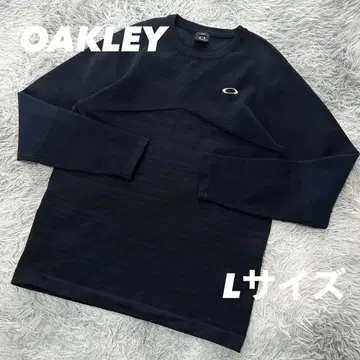 새상품급 오클리 니트 스웨터 크루넥 네이비 폴리에스테르 L