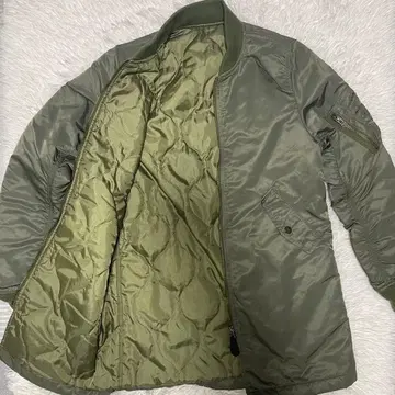 ALPHA 알파 ma1 퀼팅 M 롱 코트