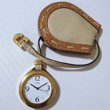 긴자 와코 쿼츠 회중시계 골드 컬러